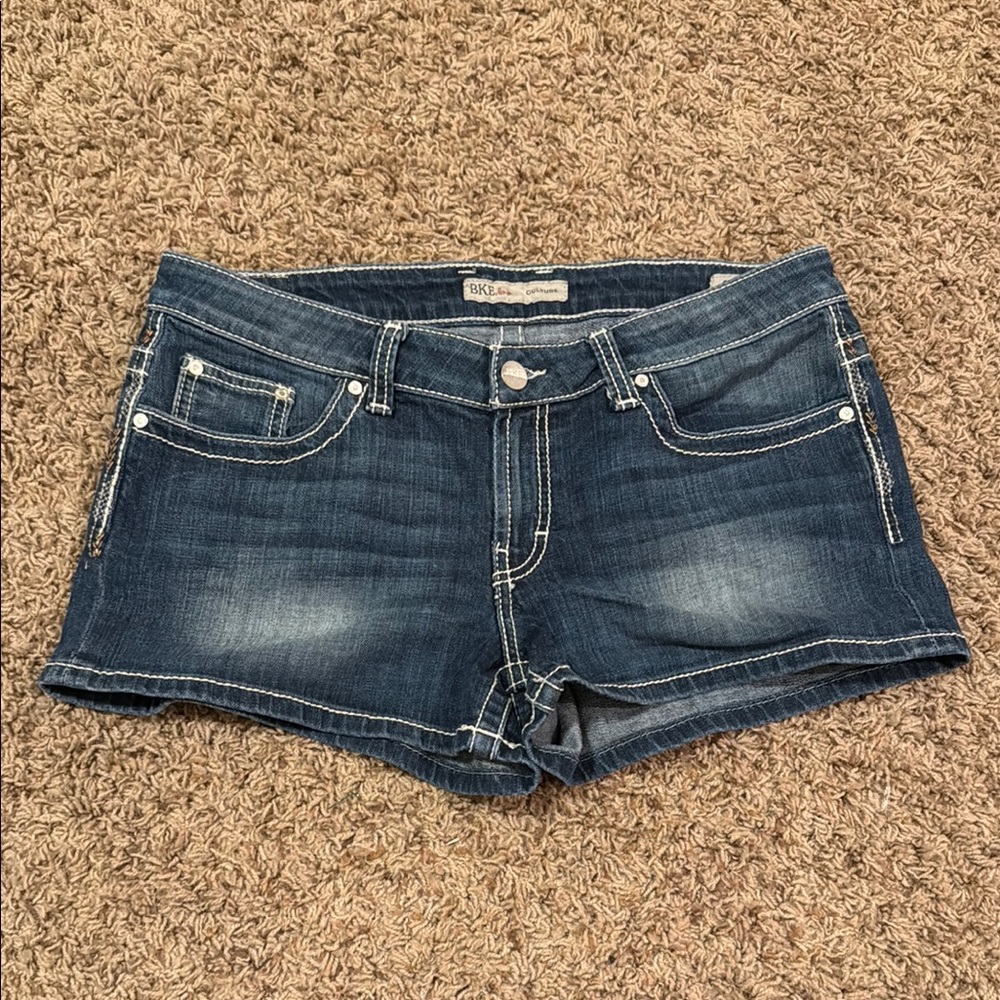 BKE Women's Jean Shorts - Dark Blue